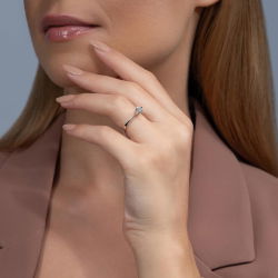 0,15 Karat Tektaş Pırlanta Yüzük - PR01033-8 - 4