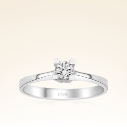 0,15 Karat Tektaş Pırlanta Yüzük - 1