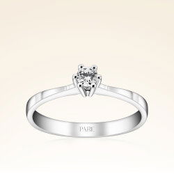 0,15 Karat Tektaş Pırlanta Yüzük - 1