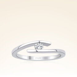 0,15 Karat Tektaş Pırlanta Yüzük - 1