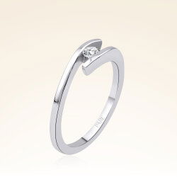 0,15 Karat Tektaş Pırlanta Yüzük - 2