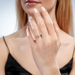 0,15 Karat Tektaş Pırlanta Yüzük - 3