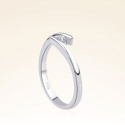 0,15 Karat Tektaş Pırlanta Yüzük - 2