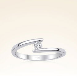 0,15 Karat Tektaş Pırlanta Yüzük - 1