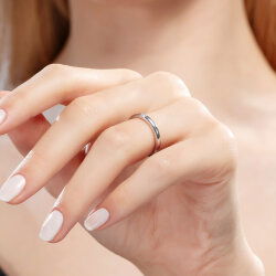 0,15 Karat Tektaş Pırlanta Yüzük - 4