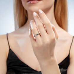 0,15 Karat Tektaş Pırlanta Yüzük - 3