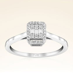 0,16 Karat Baget Pırlanta Yüzük - PR00943-8 - 1
