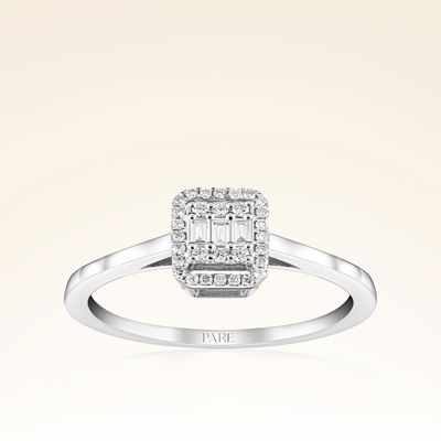 0,16 Karat Baget Pırlanta Yüzük - Pare Pırlanta