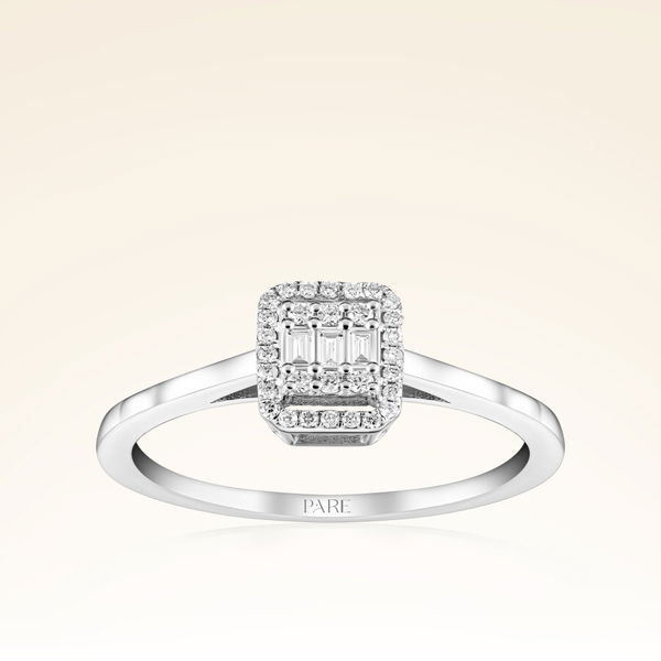 0,16 Karat Baget Pırlanta Yüzük - Pare Pırlanta