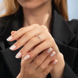 0,16 Karat Pırlanta Dört Taşlı Trend Yüzük - 4