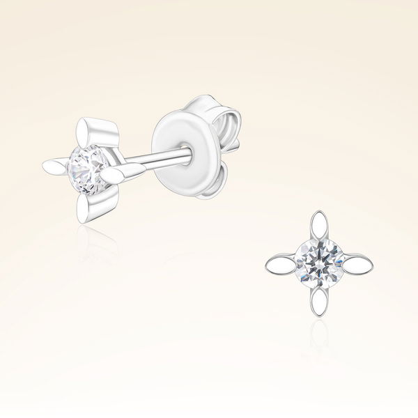 0,16 Karat Tektaş Pırlanta Küpe - Pare Pırlanta