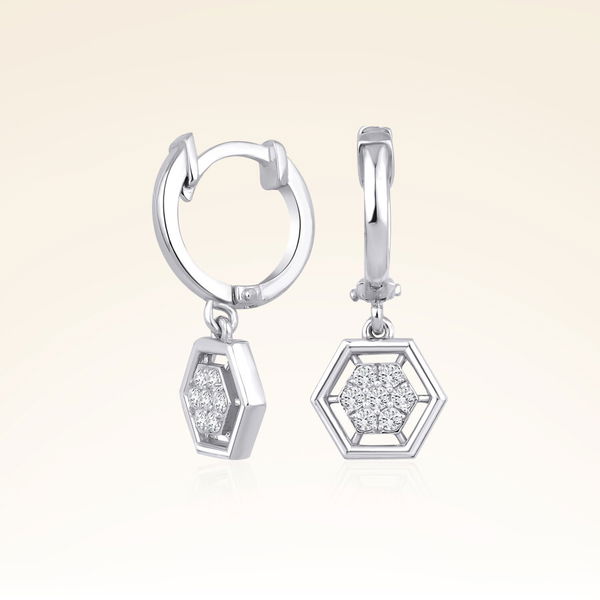  0,16 Karat Trend Pırlanta Küpe - Pare Pırlanta