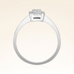 0,17 Karat Baget Pırlanta Yüzük - 3