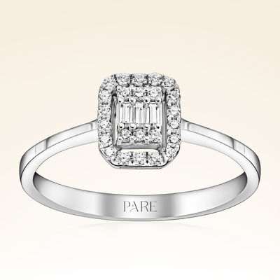 0,17 Karat Baget Pırlanta Yüzük - Pare Pırlanta