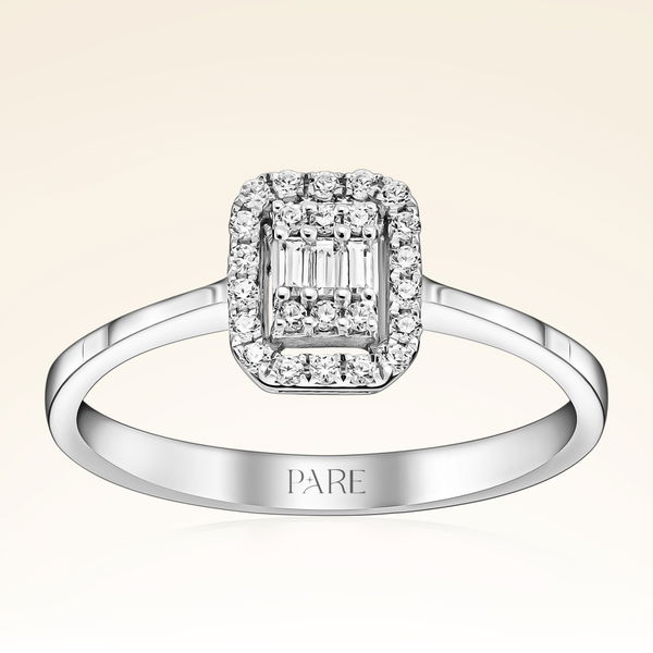 0,17 Karat Baget Pırlanta Yüzük - Pare Pırlanta