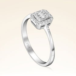 0,17 Karat Baget Pırlanta Yüzük - 2