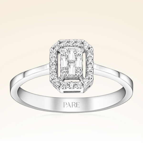 0,17 Karat Baget Pırlanta Yüzük - Pare Pırlanta