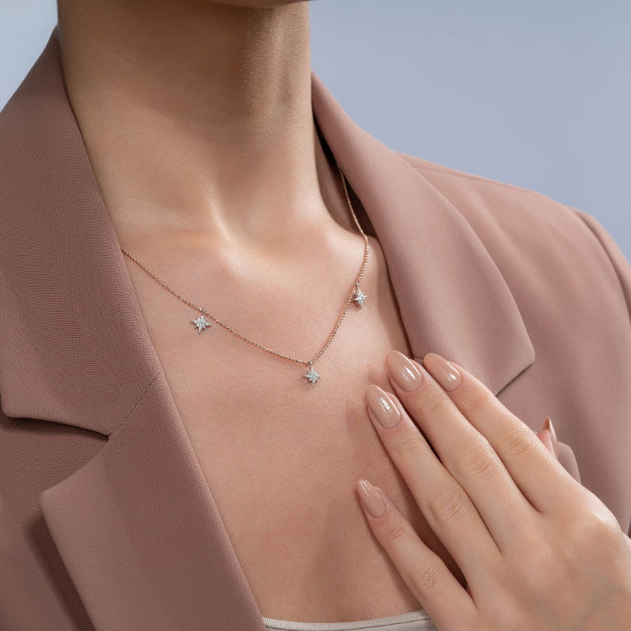 0,17 Karat Fantezi Pırlanta Kolye - PR00871 - 3