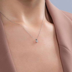 0,17 Karat Tektaş Pırlanta Kolye - PR00482 - 3