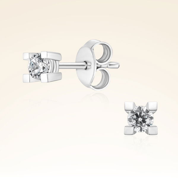 0,17 Karat Tektaş Pırlanta Küpe - Pare Pırlanta