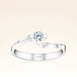 0,17 Karat Tektaş Pırlanta Yüzük - 1