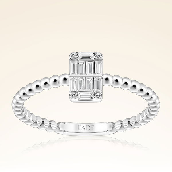 0,18 Karat Baget Pırlanta Yüzük - Pare Pırlanta