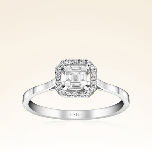 0,18 Karat Baget Pırlanta Yüzük - Pare Pırlanta