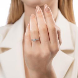 0,18 Karat Coronet Pırlanta Yüzük - 5