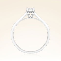 0,18 Karat Prenses Kesim Tektaş Pırlanta Yüzük - 3