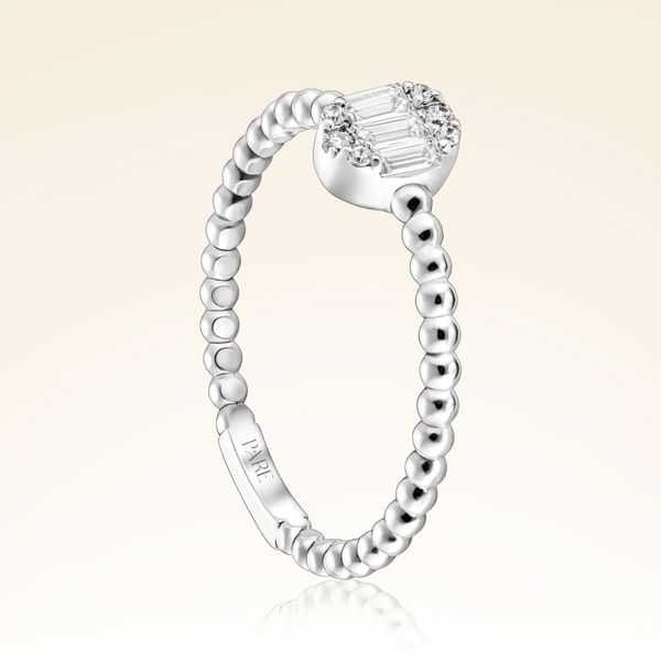 0,18 Karat Baget Pırlanta Yüzük - Pare Pırlanta