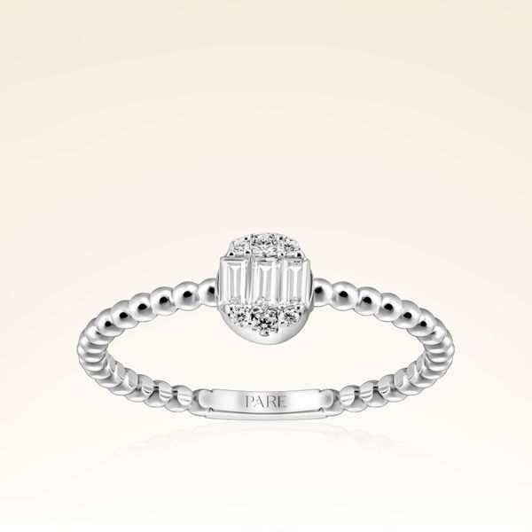 0,18 Karat Baget Pırlanta Yüzük - Pare Pırlanta