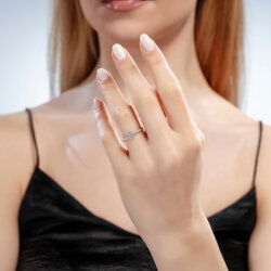 0,18 Karat Pırlanta Fantezi Tasarım Yüzük - 3