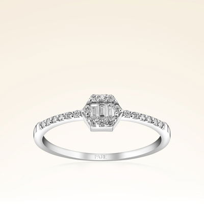 0,18 Karat Pırlantalı Fantezi Yüzük - Pare Pırlanta
