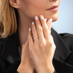 0,18 Karat Pırlantalı Fantezi Yüzük - 3