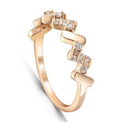 0,18 Karat Pırlantalı Trend Yüzük - PR01765 - 2