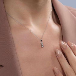 0,18 Karat Tria Pırlanta Kolye - 2