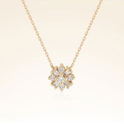 0,19 Karat Pırlanta Aşk Çiçeği Kolye - 1
