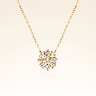 0,19 Karat Pırlanta Aşk Çiçeği Kolye - Pare Pırlanta