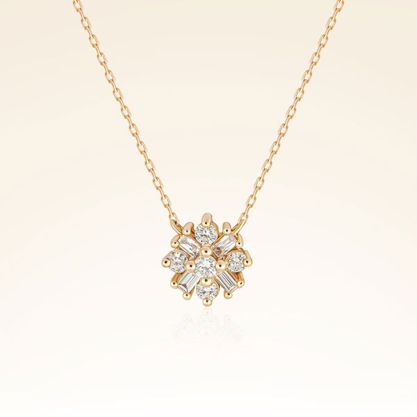 0,19 Karat Pırlanta Aşk Çiçeği Kolye - Pare Pırlanta