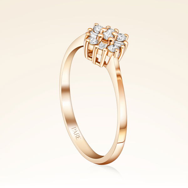 0,19 Karat Pırlanta Aşk Çiçeği Yüzük - Pare Pırlanta