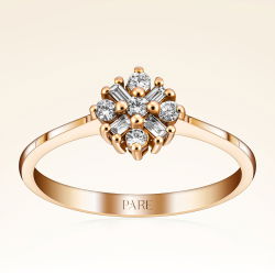 0,19 Karat Pırlanta Aşk Çiçeği Yüzük - 1