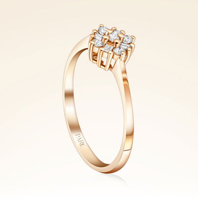 0,19 Karat Pırlanta Aşk Çiçeği Yüzük - Pare Pırlanta