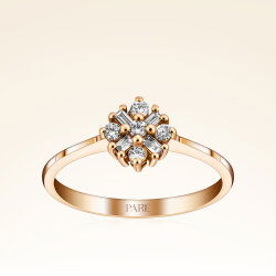 0,19 Karat Pırlanta Aşk Çiçeği Yüzük - 1