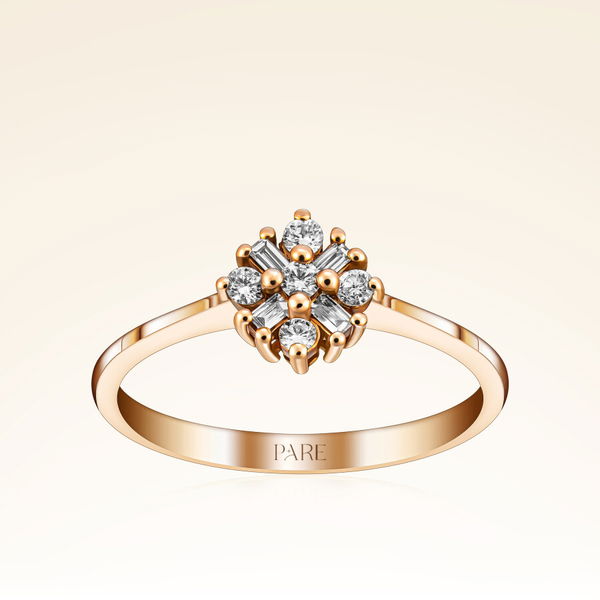 0,19 Karat Pırlanta Aşk Çiçeği Yüzük - Pare Pırlanta