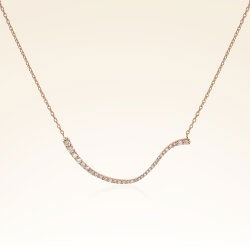 0,19 Karat Pırlantalı Rose Trend Kolye - 1