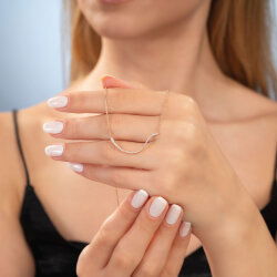 0,19 Karat Pırlantalı Rose Trend Kolye - 3
