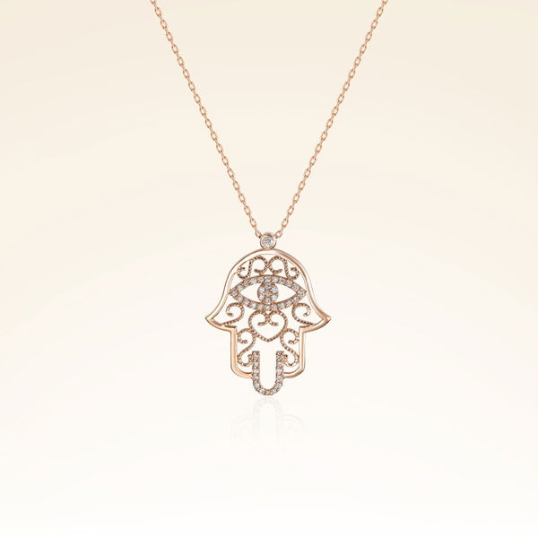 0,19 Karat Pırlantalı Göz Trend Kolye - Pare Pırlanta