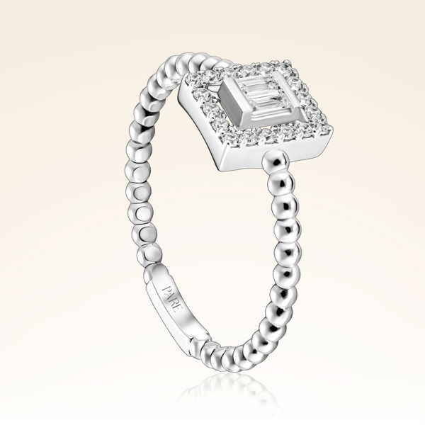 0,20 Karat Baget Pırlanta Yüzük - Pare Pırlanta