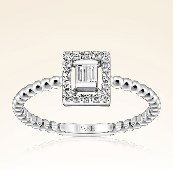 0,20 Karat Baget Pırlanta Yüzük - Pare Pırlanta