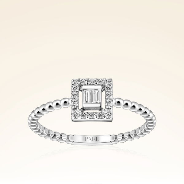 0,20 Karat Baget Pırlanta Yüzük - Pare Pırlanta